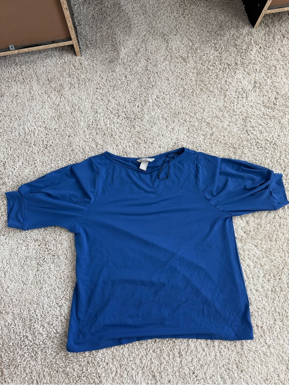 H&M Royal Blue Short Sleeve Blouse